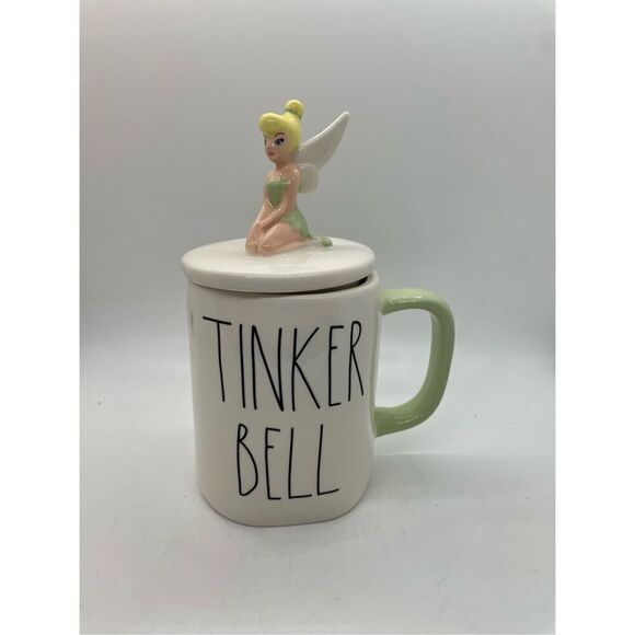 New Rae Dunn Disney Princess Tinkerbell Mug And Topper - Picture 1 of 9